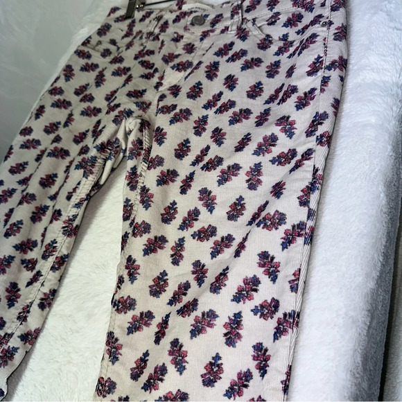 ISABEL MARANT ETOILE Floral Print Corduroy Pants Y2K Low Rise US 6 Purple Luxury - Picture 7 of 12